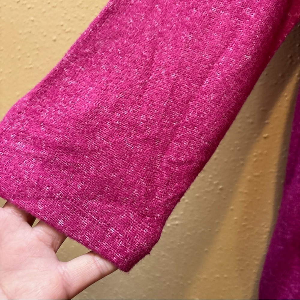 Serra Ladies Front Knot Top Magenta Pink Heathered 3/4 Sleeve Knit Shirt XL NEW - Picture 5 of 6